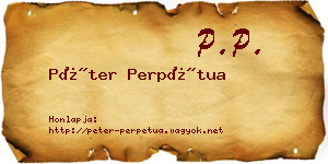 Péter Perpétua névjegykártya