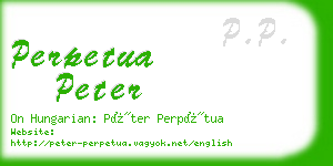 perpetua peter business card